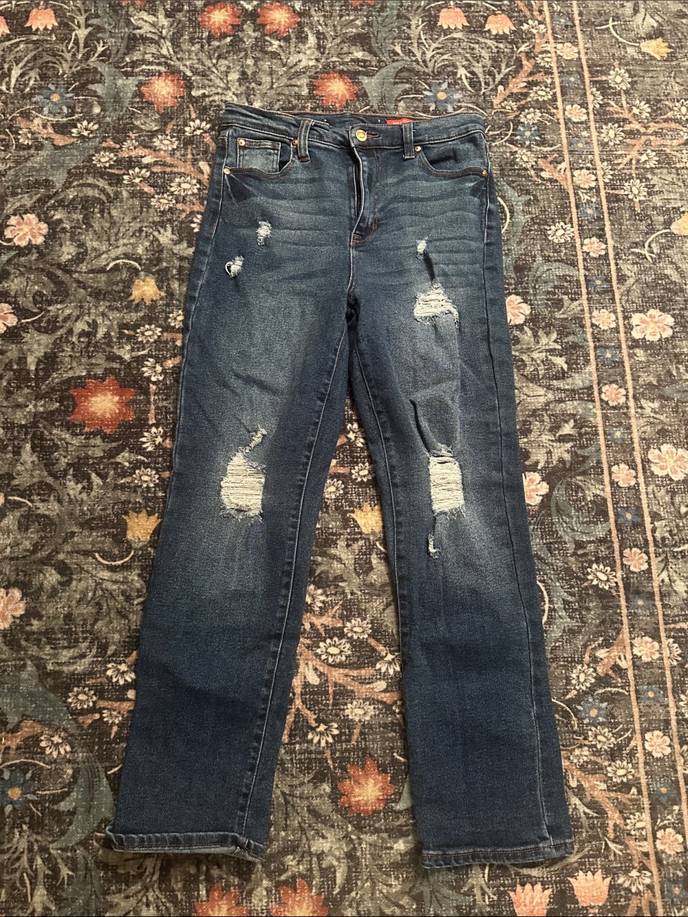 Classic Distressed Women's Blue Jeans